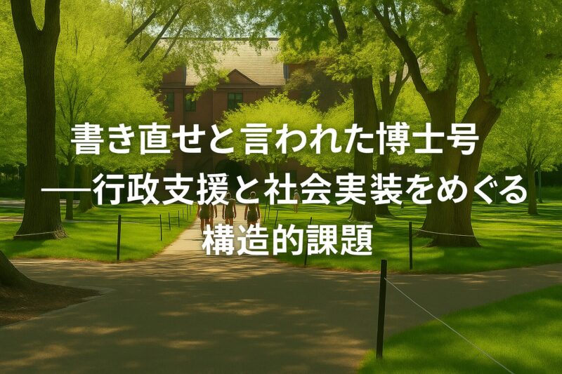 ハーバード大学のキャンパスを歩く学生たち。博士号の知を社会実装へとつなぐ姿をイメージさせる風景